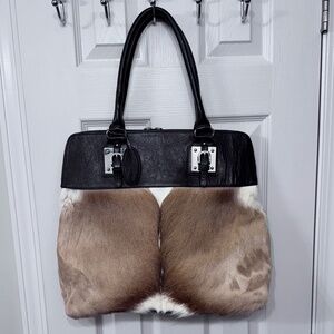Wilsons Leather African Springbok Fur Handbag